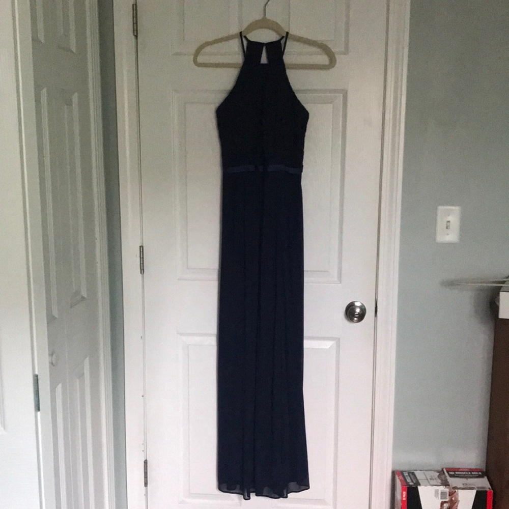 David’s Bridal Navy Bridesmaids Dress in Marine